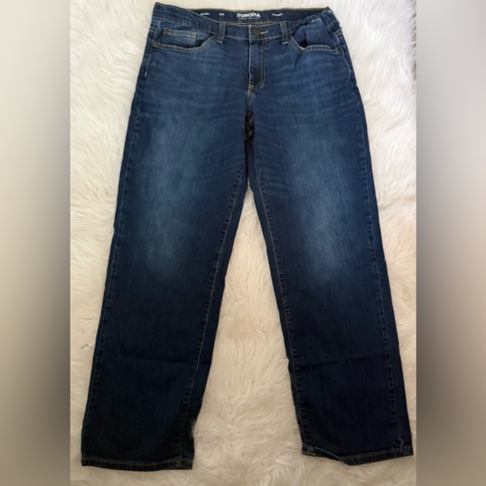 Sonoma Flexwear Straight Jeans in Deep Blue